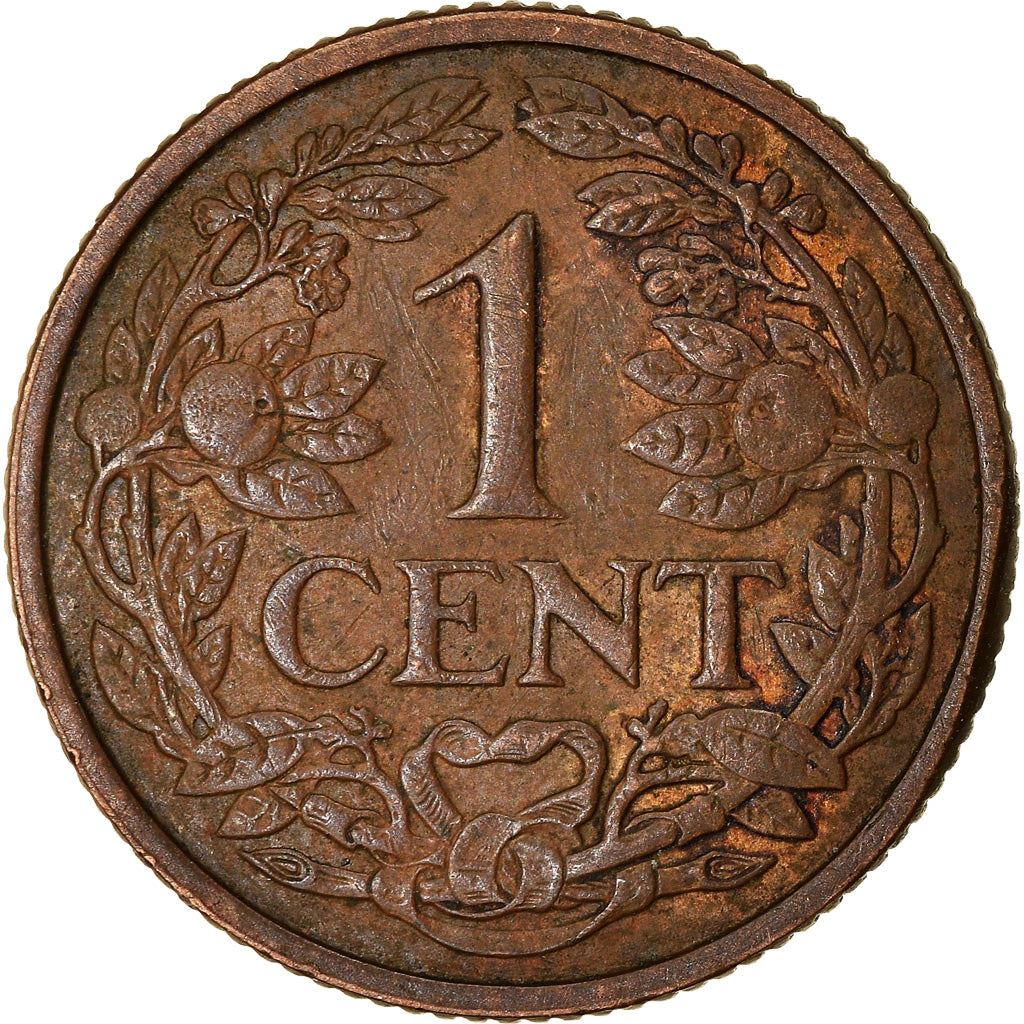 Netherlands Coin 1 Cent | Queen Wilhelmina | Lion | KM152 | 1913 - 1941