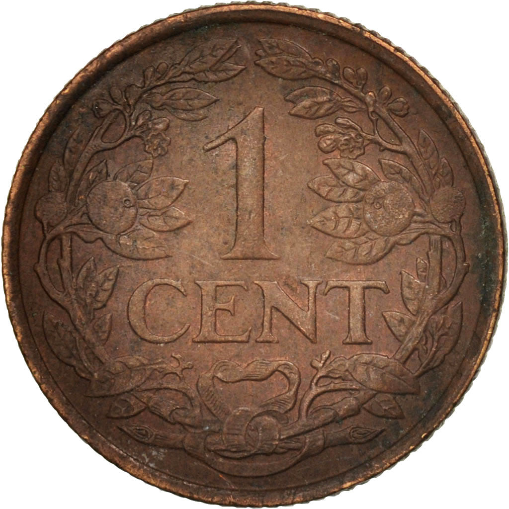 Netherlands Coin 1 Cent | Queen Wilhelmina | Lion | KM152 | 1913 - 1941