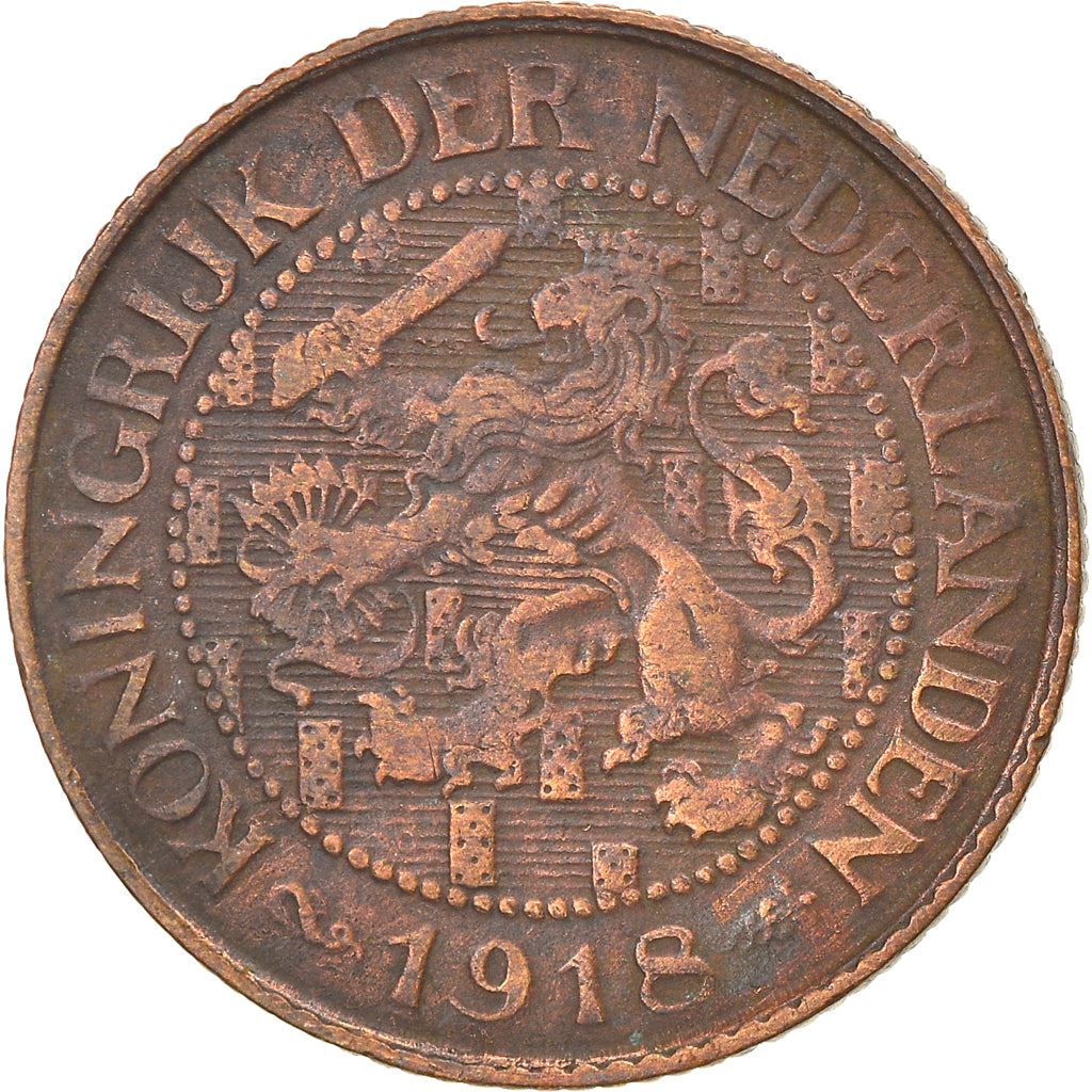 Netherlands Coin 1 Cent | Queen Wilhelmina | Lion | KM152 | 1913 - 1941