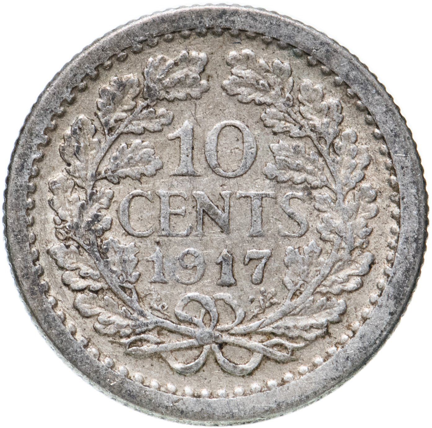 Netherlands Coin 10 Cents | Queen Wilhelmina | KM145 | 1910 - 1925