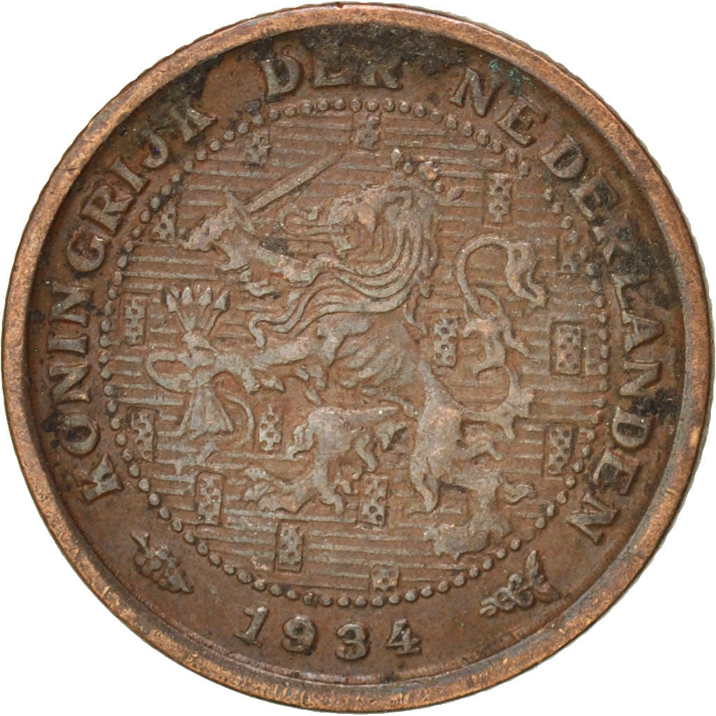 Netherlands Coin ½ Cent | Queen Wilhelmina | Lion | KM138 | 1909 - 1940