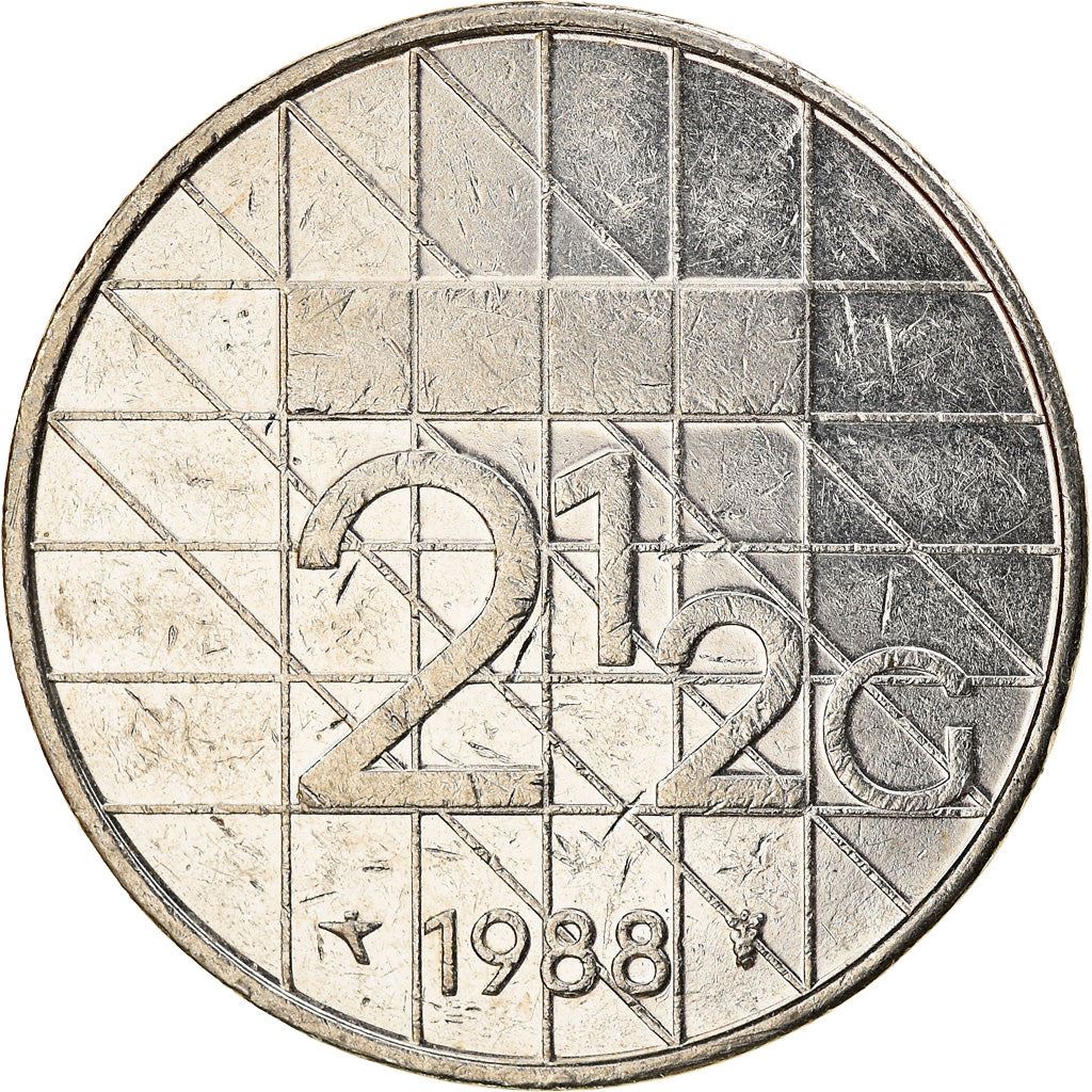 Netherlands Coin 2½ Gulden | Queen Beatrix | KM206 | 1982 - 2001