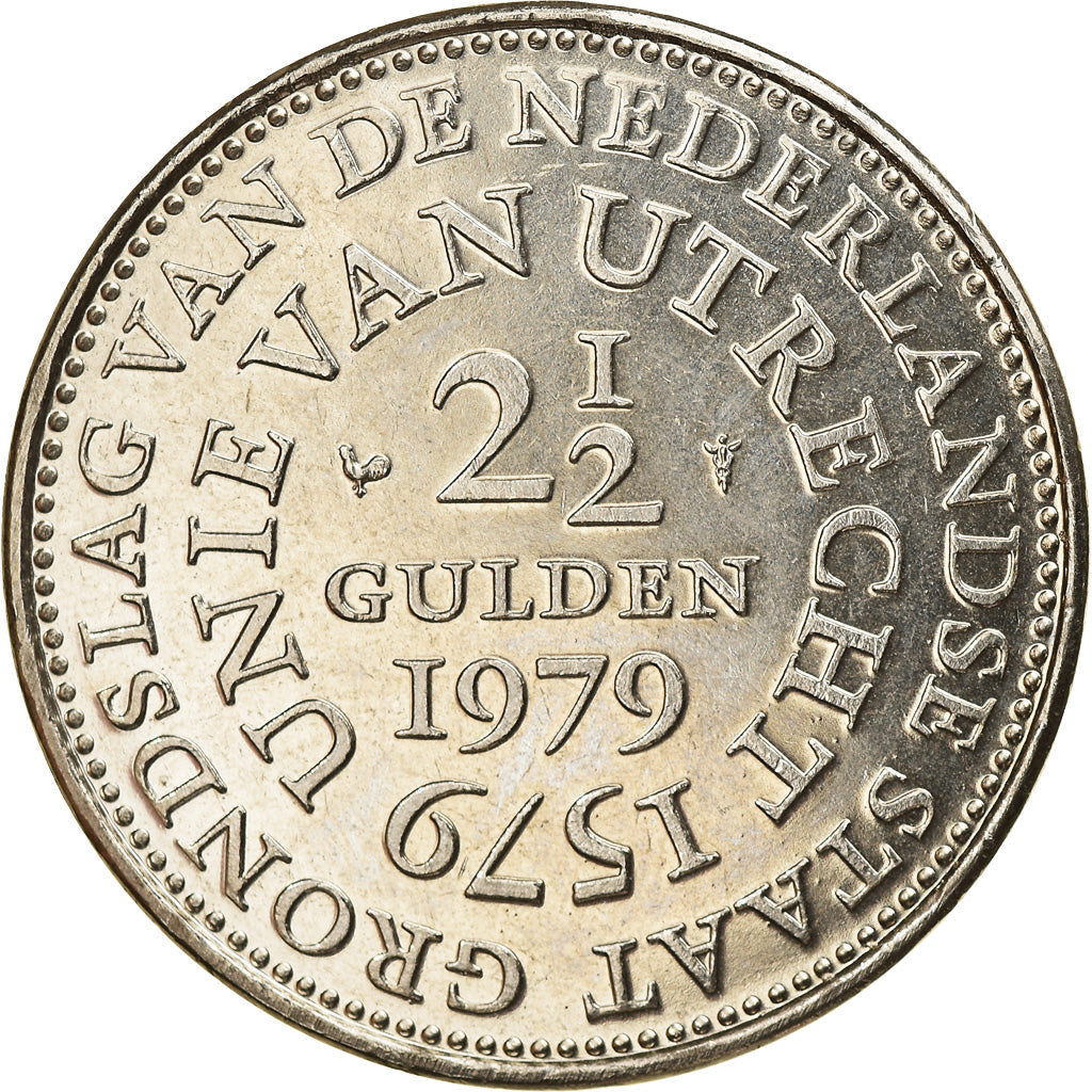 Netherlands Coin 2½ Gulden | Queen Juliana | KM197 | 1979