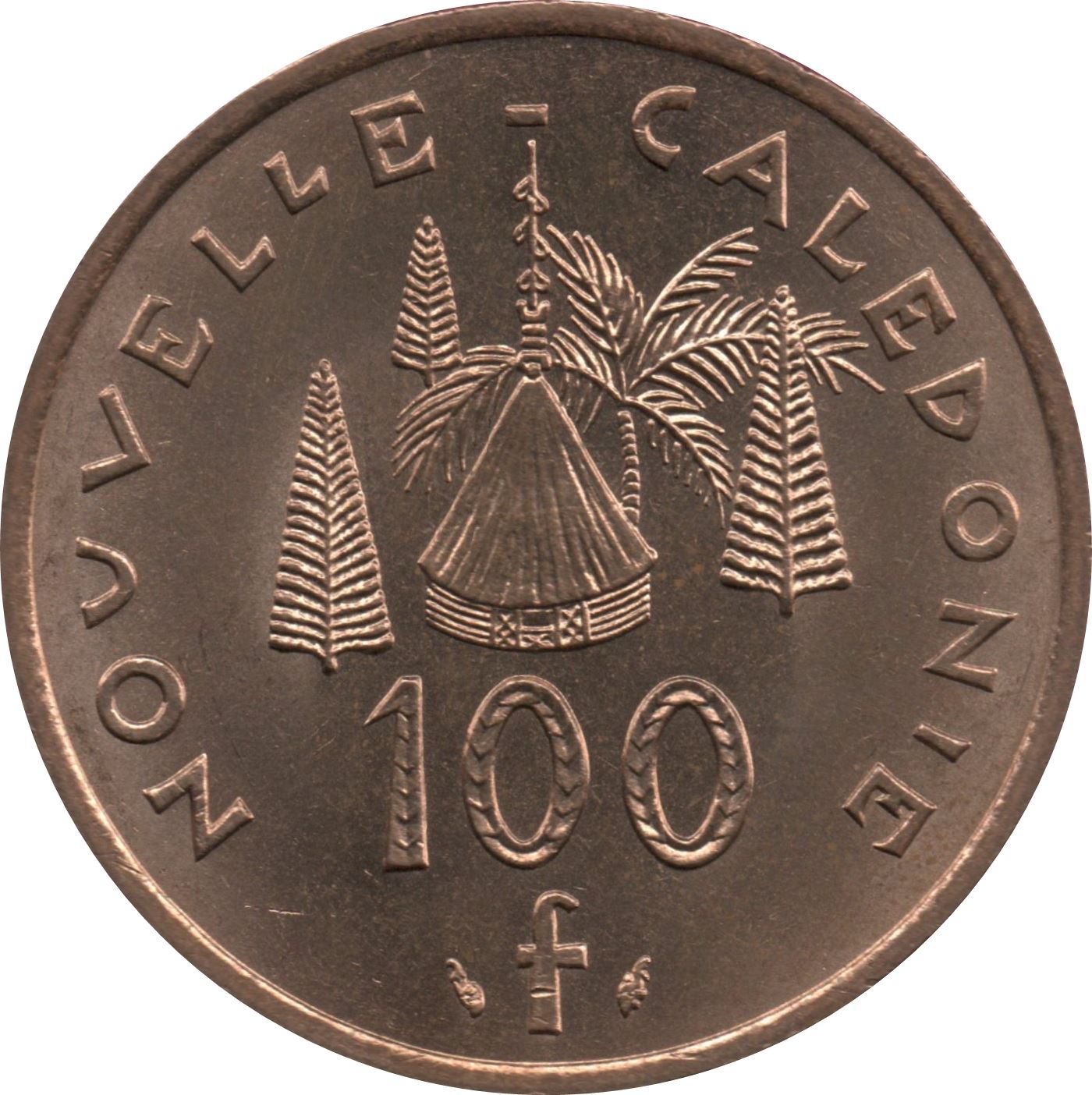 New Caledonia 100 Francs Coin 2006 - 2017 KM 15a