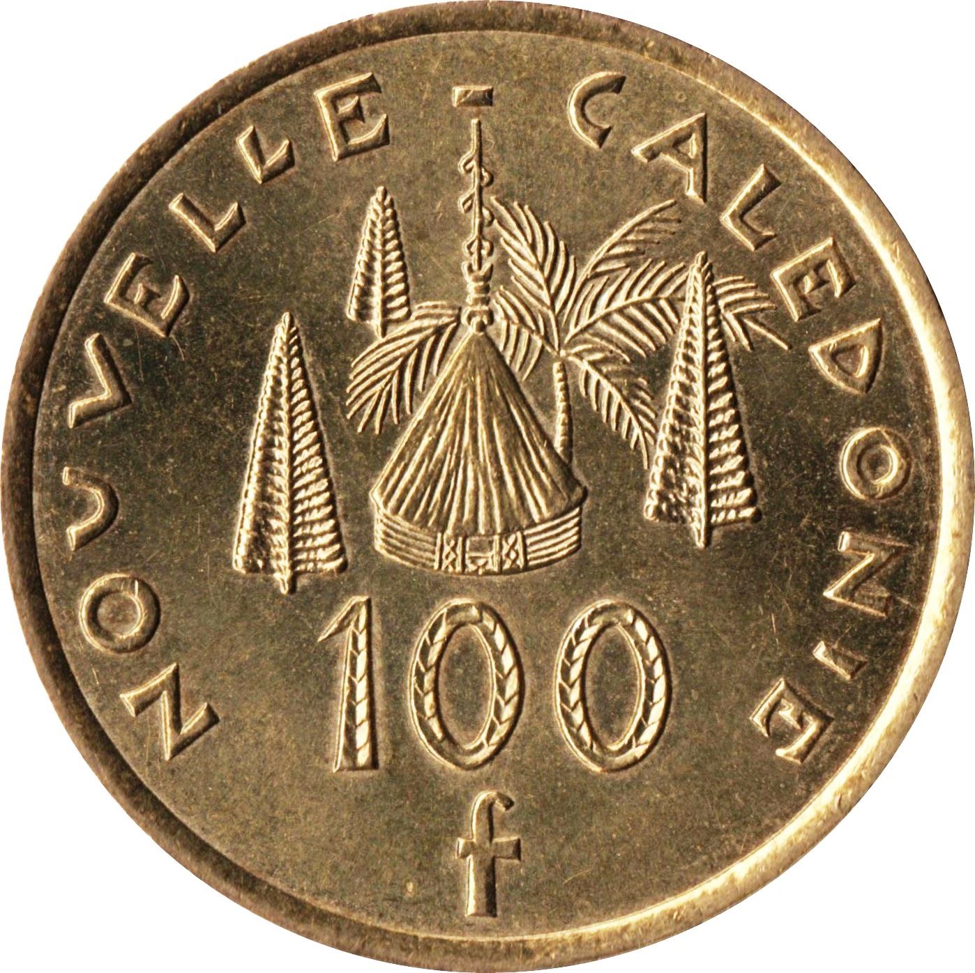 New Caledonia 100 Francs Coin 2006 - 2017 KM 15a