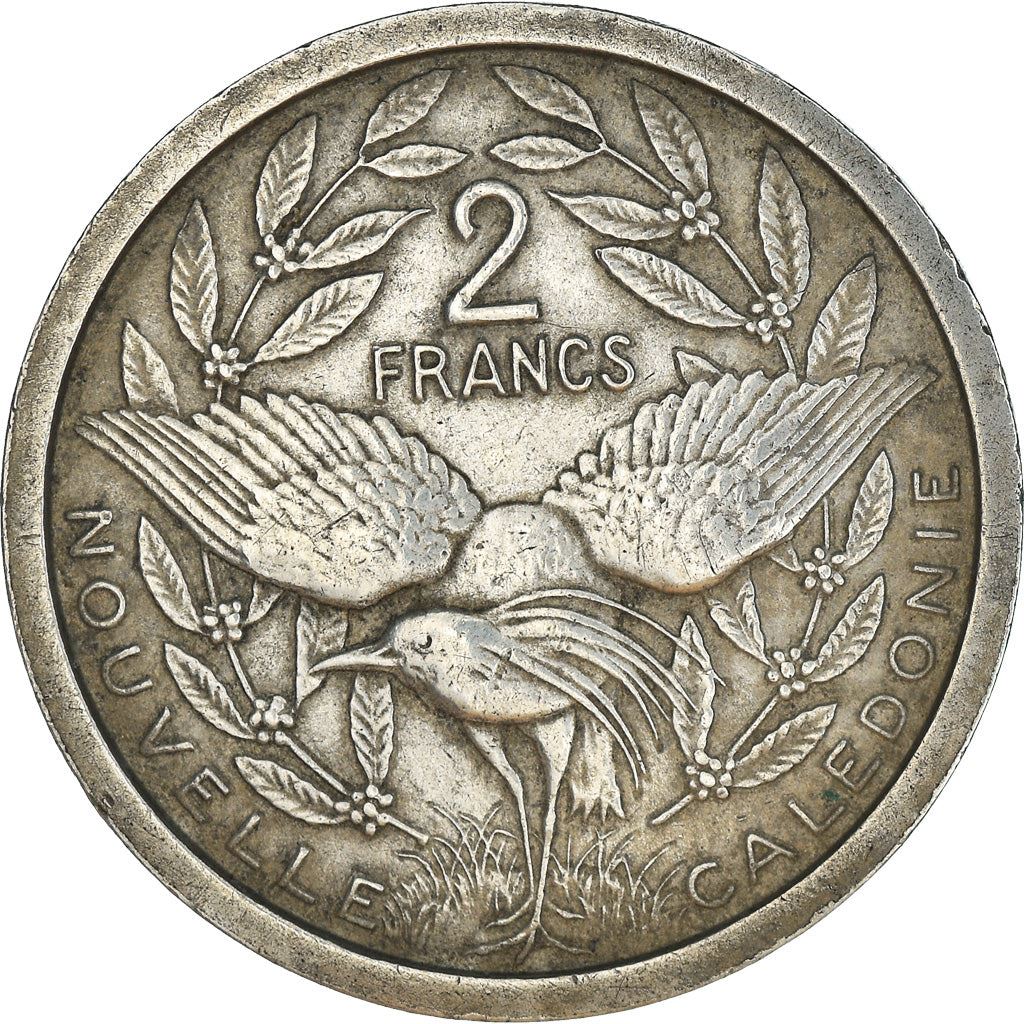 New Caledonia 2 Francs Union Française Coin 1949 KM 3