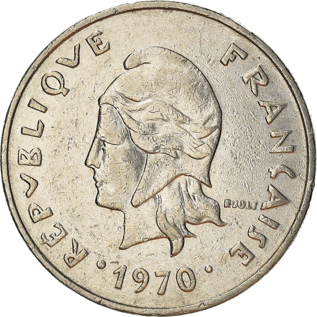 New Caledonia 20 Francs Coin 1967 - 1970 KM 6