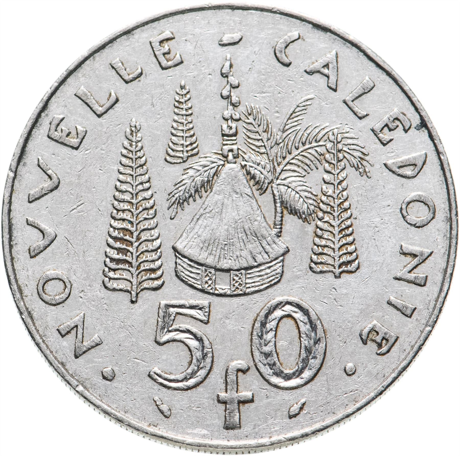 New Caledonia 50 Francs Coin 1972 - 2005 KM 13