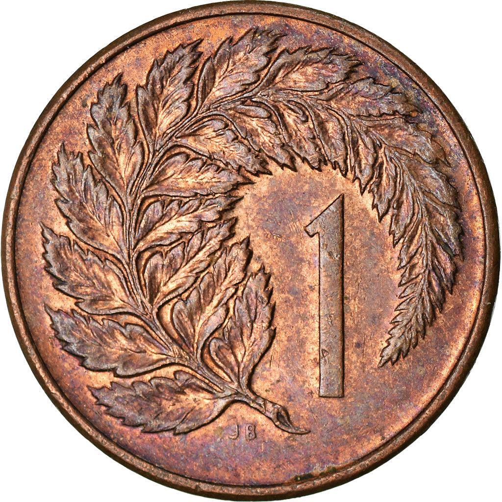 New Zealander 1 Cent Coin | Queen Elizabeth II | Silver Fern Leaf | KM31 | 1967 - 1985