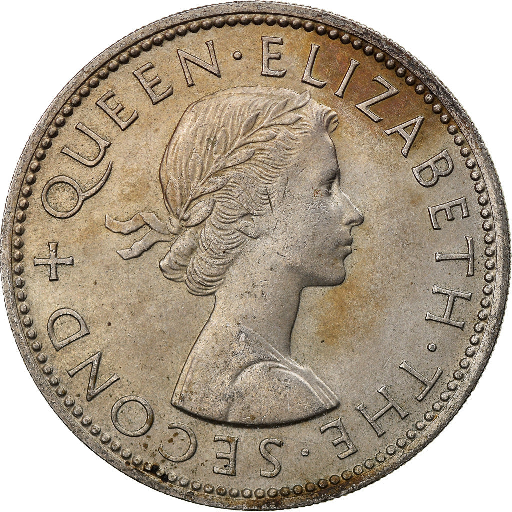 New Zealander 1 Florin Coin | Queen Elizabeth II | Kiwi Bird | KM28 | 1953 - 1965