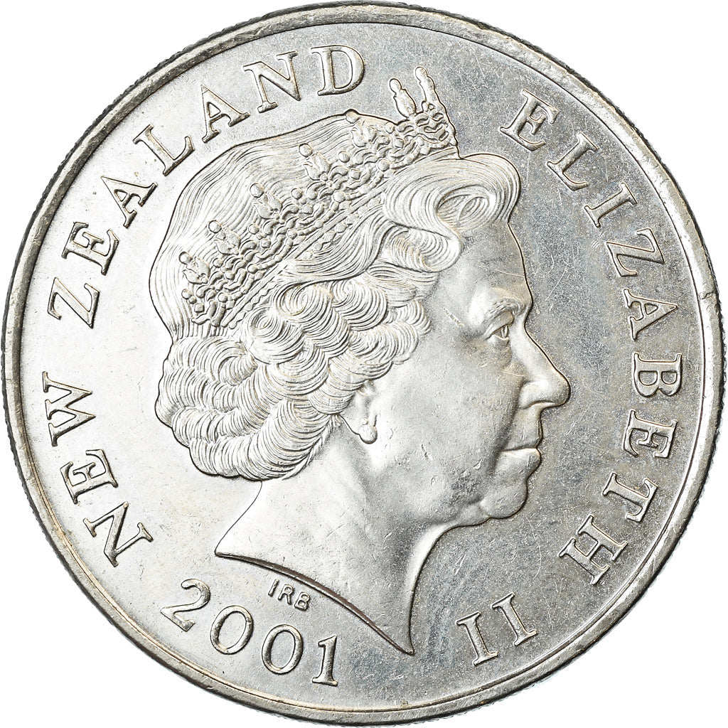 New Zealander 50 Cents Coin | Queen Elizabeth II | Captain James Cook | HMS Endeavour | KM119 | 1999 - 2006