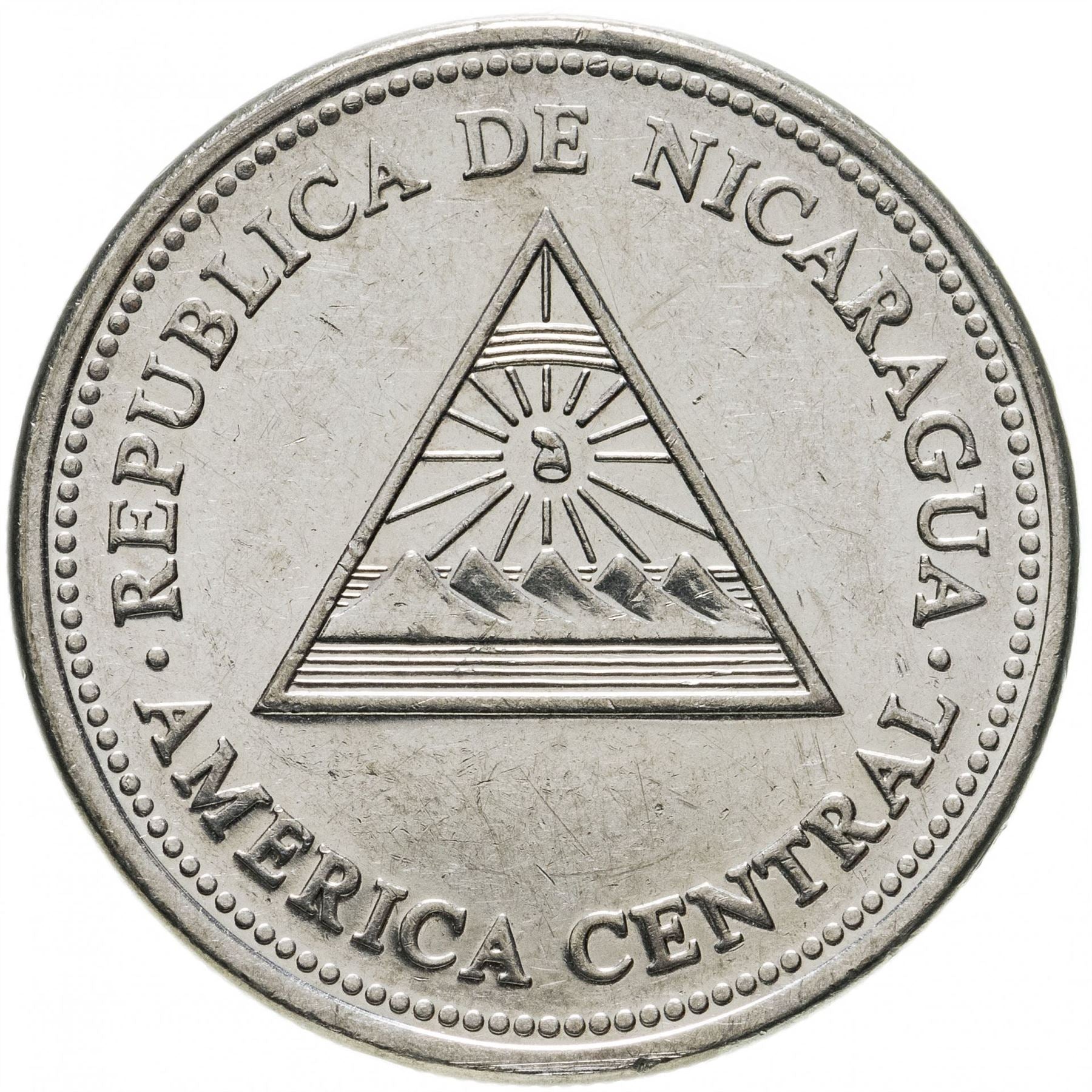 Nicaragua 5 Cordobas Coin | KM90 | 1997 - 2000