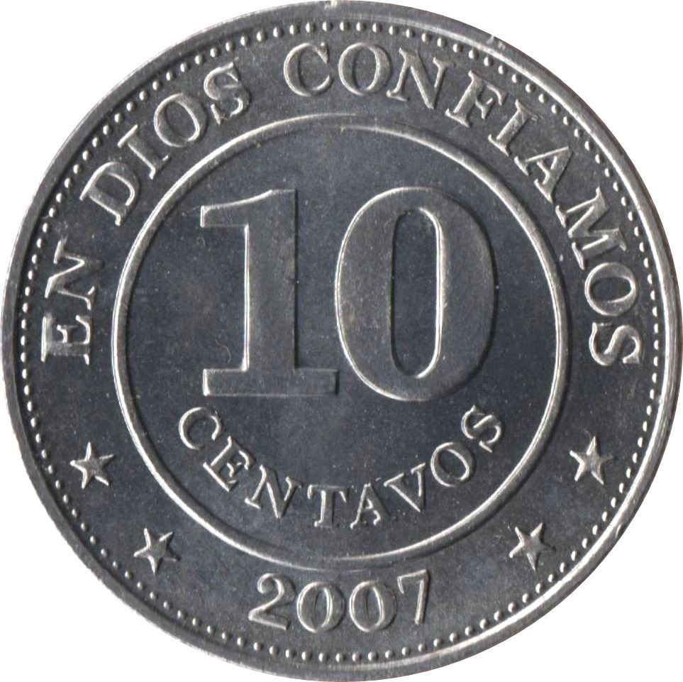 Nicaragua Coin Nicaraguan 10 Centavos Coin | KM105 | 2007 - 2015