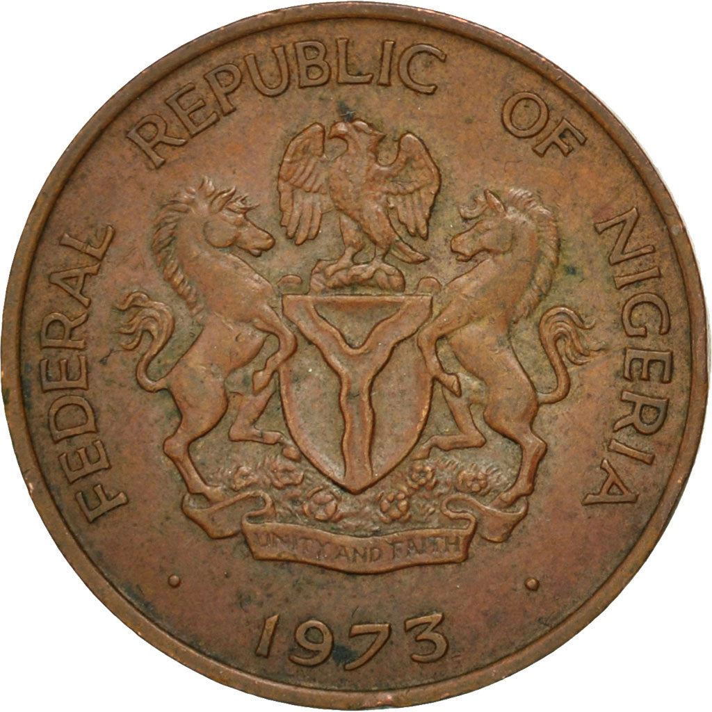 Nigeria | 1 Kobo Coin | Oil wells | Km:8.1 | 1973 - 1974