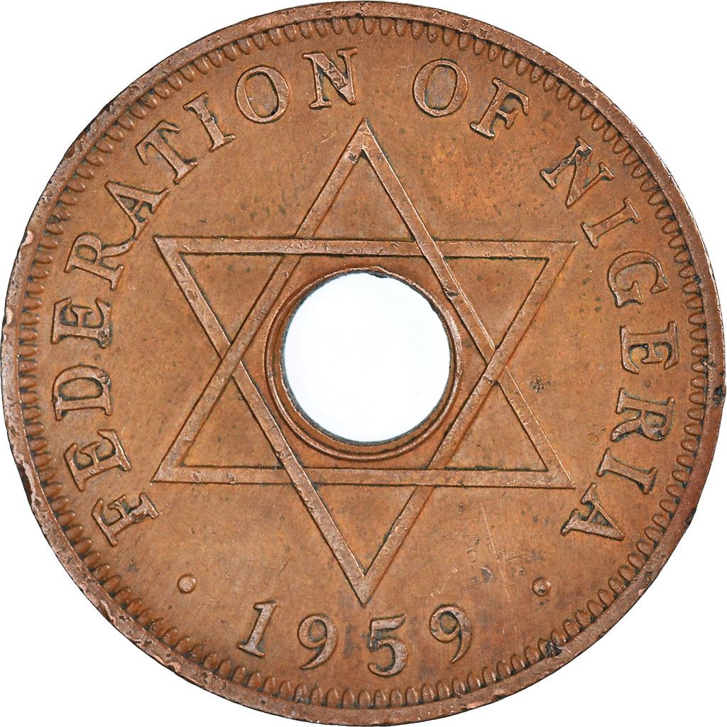 Nigeria | 1 Penny Coin | Emblem of Nigeria | Km:2 | 1959