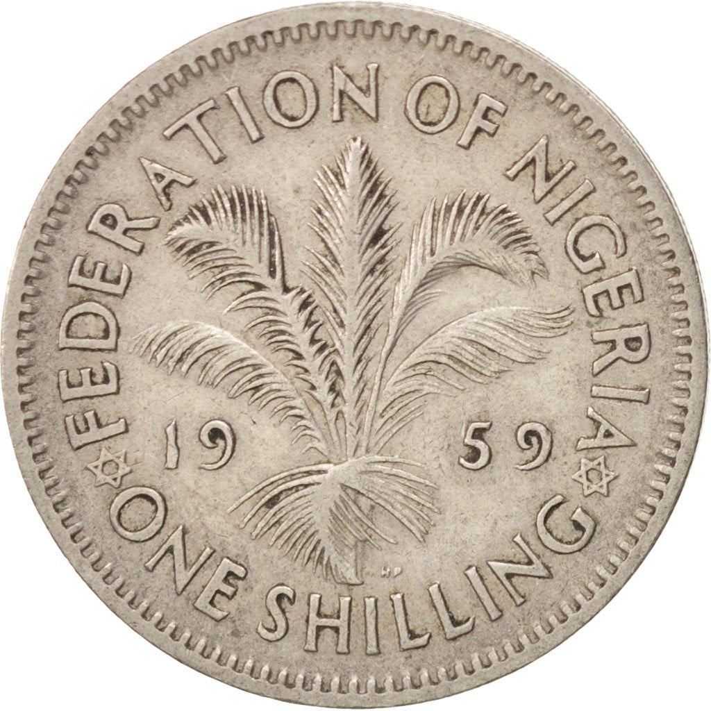 Nigeria | 1 Shilling Coin | Palm | Km:5 | 1959 - 1962