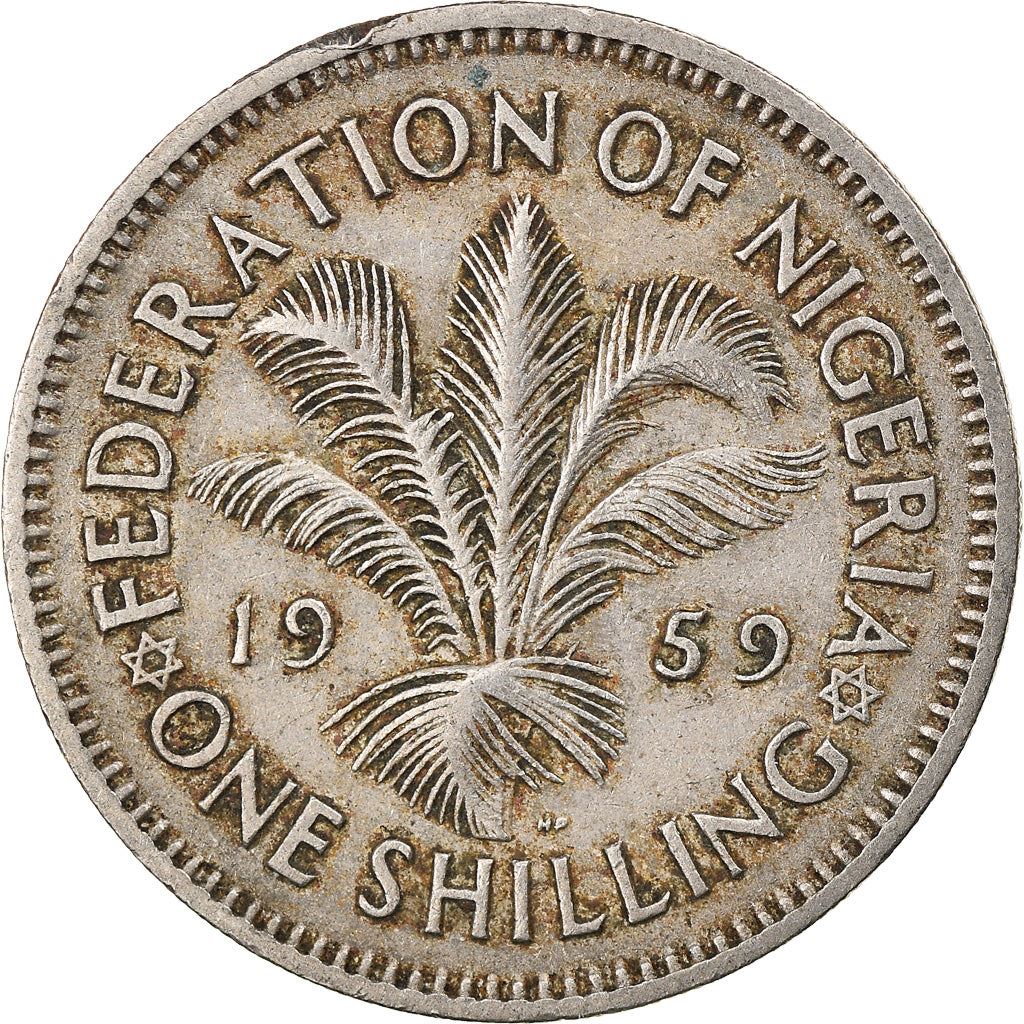 Nigeria | 1 Shilling Coin | Palm | Km:5 | 1959 - 1962