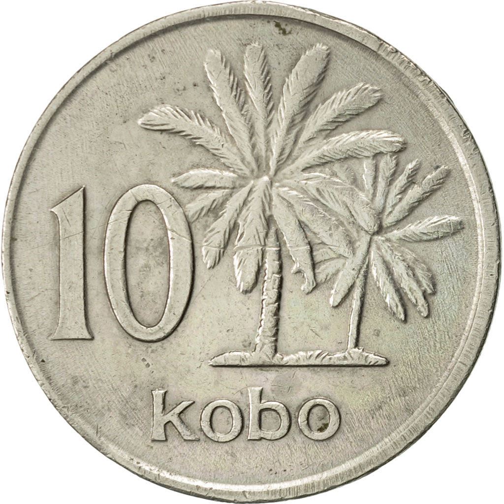 Nigeria | 10 Kobo Coin | Oil palms | Km:10.1 | 1973 - 1976