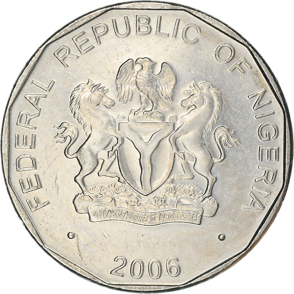 Nigeria | 50 Kobo Coin | Corn | Km:13.3 | 2006