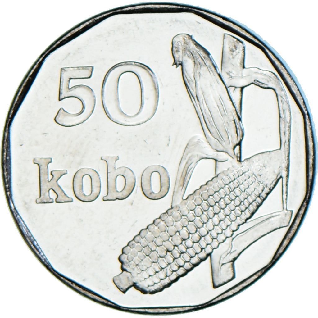 Nigeria | 50 Kobo Coin | Corn | Km:13.3 | 2006