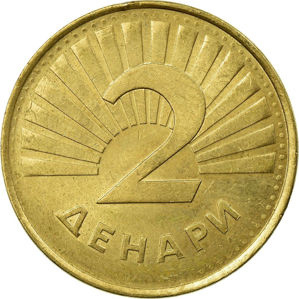 North Macedonia 2 Denari Coin | Ohrid Trout | KM3 | 1993 - 2014