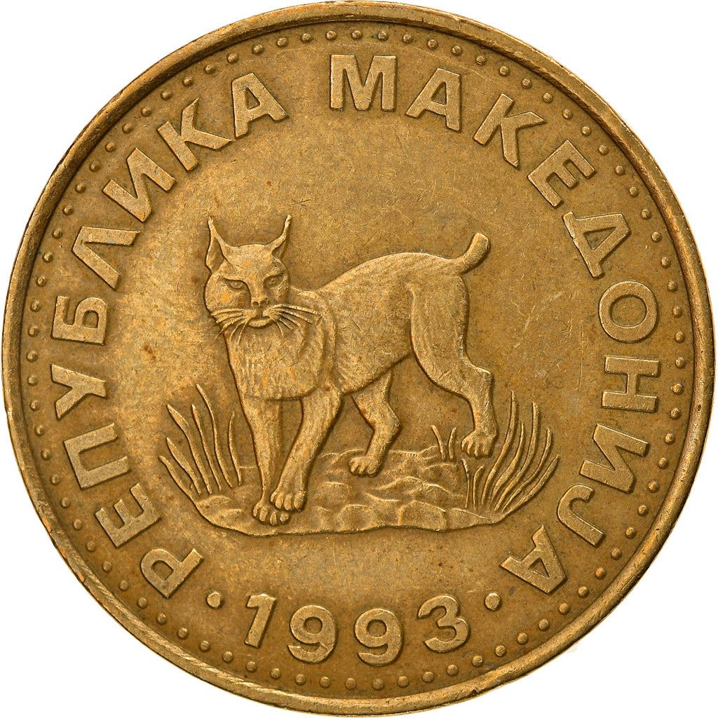 North Macedonia 5 Denari Coin | Balkan Lynx | KM4 | 1993 - 2014