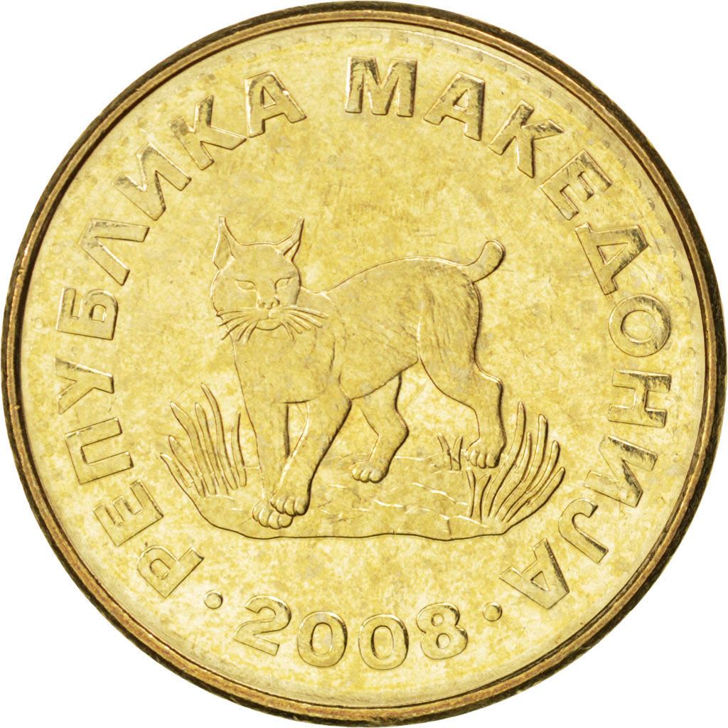 North Macedonia 5 Denari Coin | Balkan Lynx | KM4 | 1993 - 2014