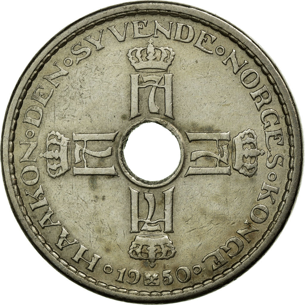 Norway 1 Krone - Haakon VII Coin KM385 1925 - 1951