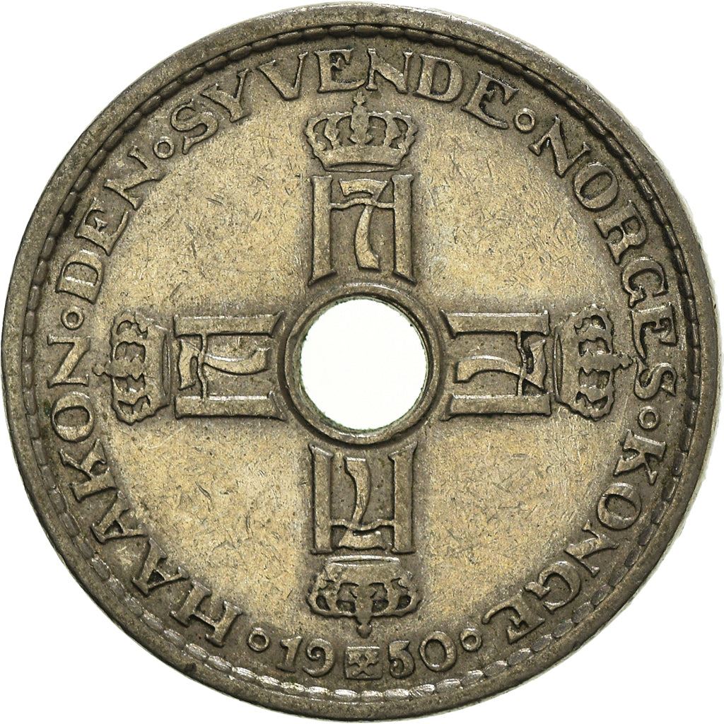 Norway 1 Krone - Haakon VII Coin KM385 1925 - 1951