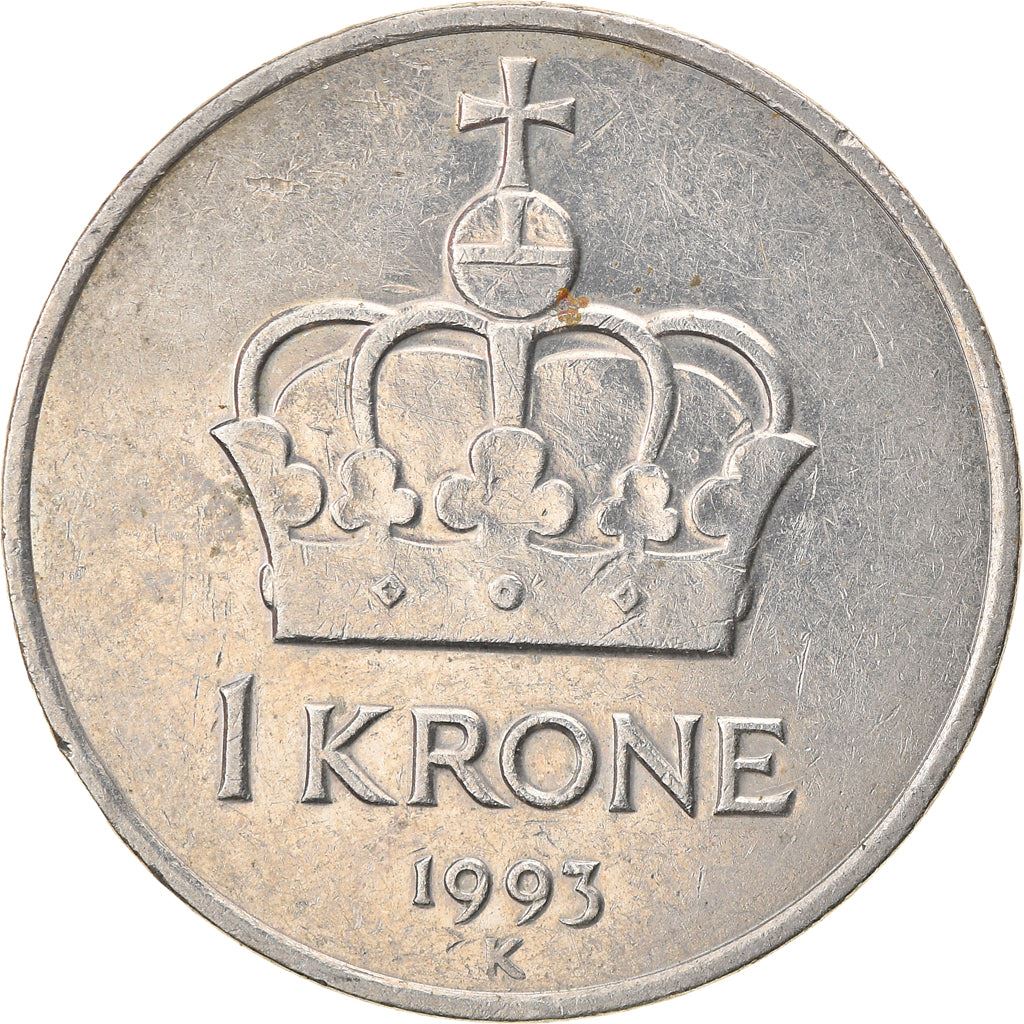 Norway 1 Krone - Harald V Coin KM436 1992 - 1996