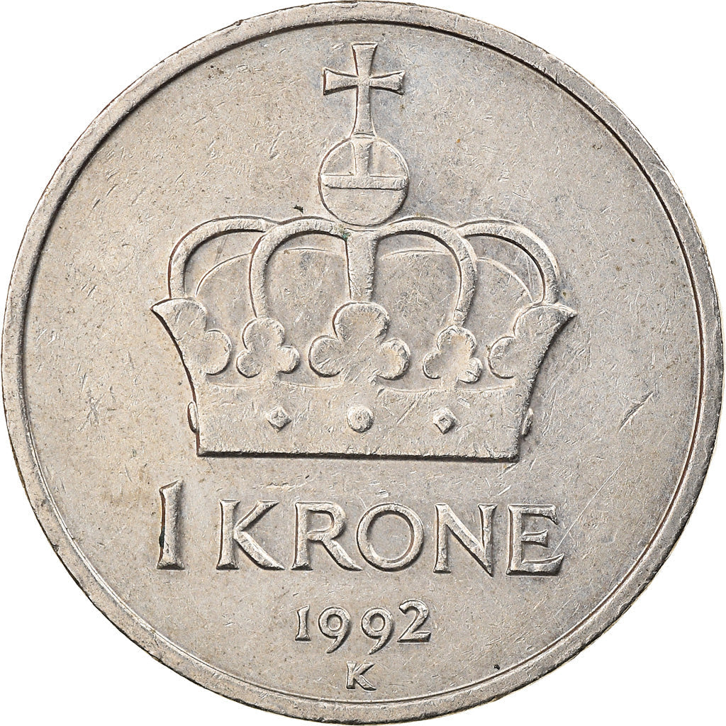 Norway 1 Krone - Harald V Coin KM436 1992 - 1996