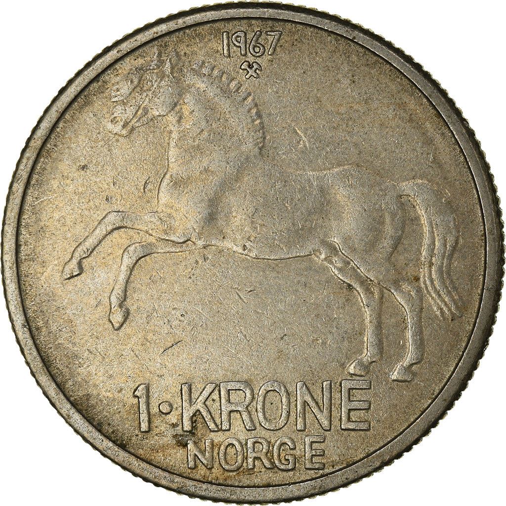 Norway 1 Krone - Olav V Coin KM409 1958 - 1973