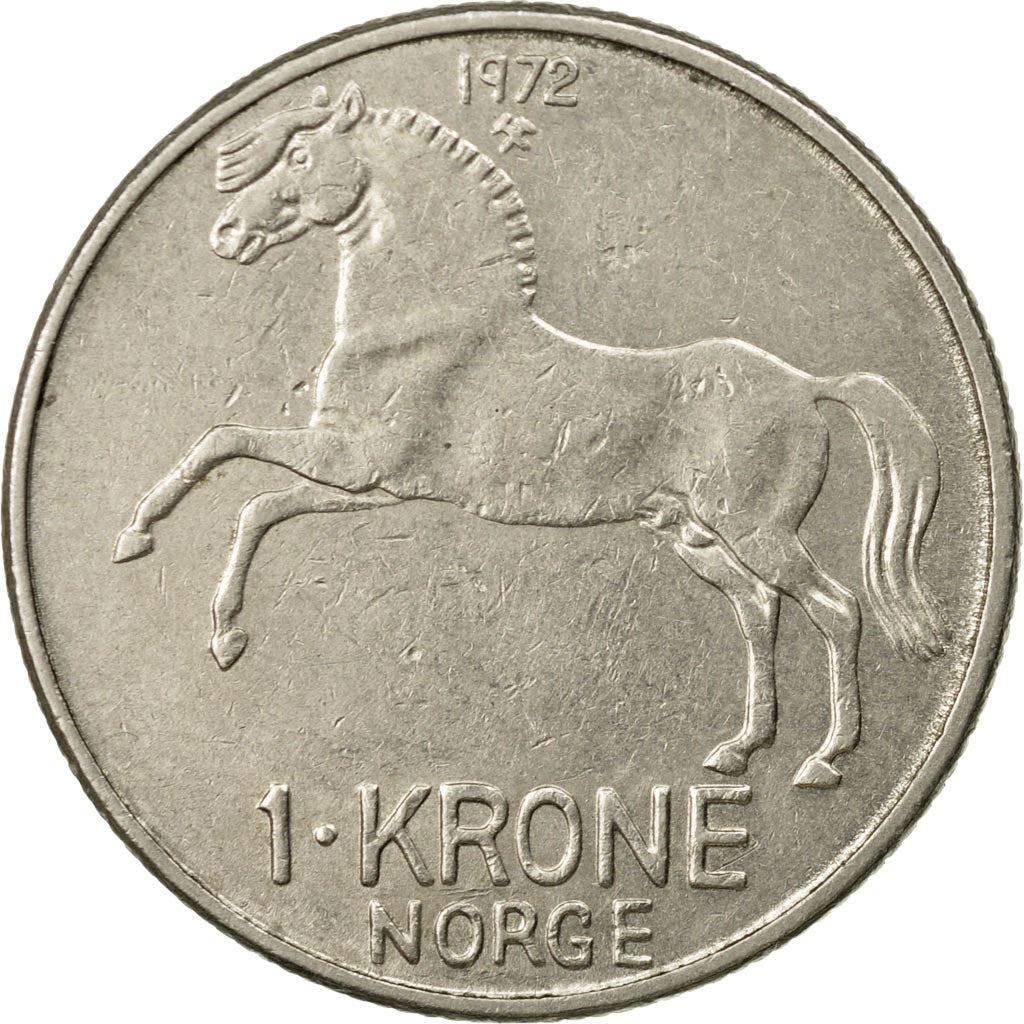 Norway 1 Krone - Olav V Coin KM409 1958 - 1973