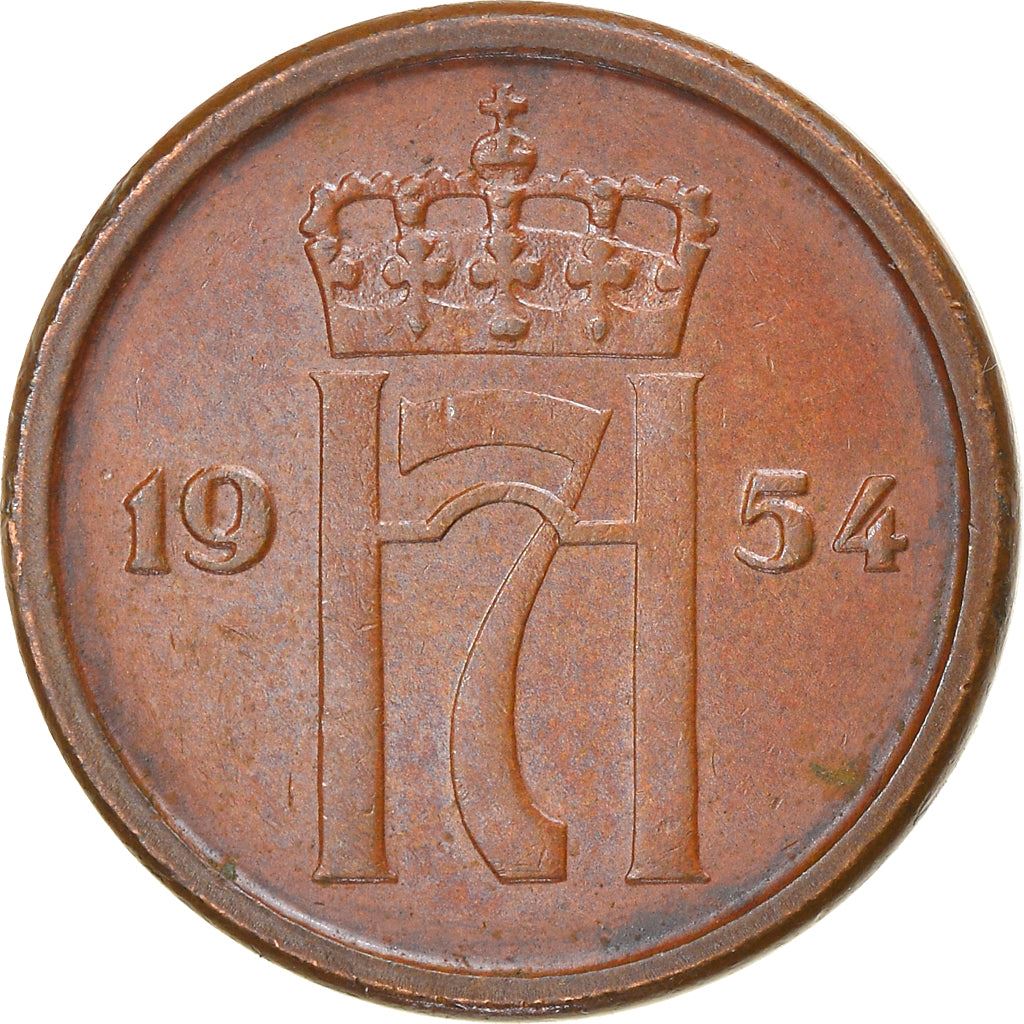 Norway | 1 Ore Coin | Haakon VII | KM398 | 1952 - 1957