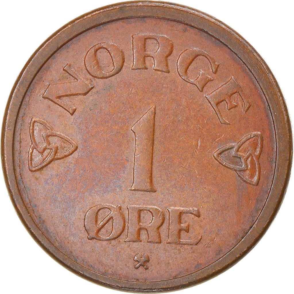 Norway | 1 Ore Coin | Haakon VII | KM398 | 1952 - 1957