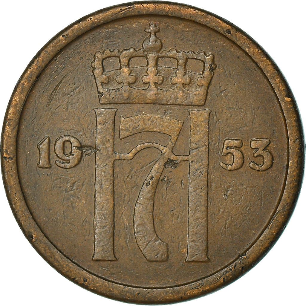 Norway | 1 Ore Coin | Haakon VII | KM398 | 1952 - 1957