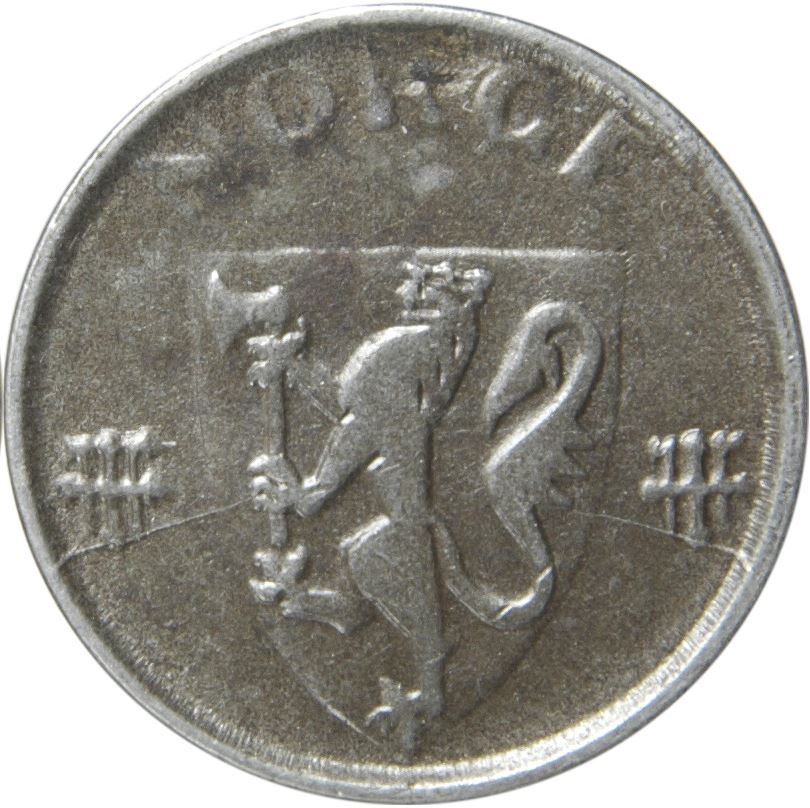 Norway | 1 Ore Coin | Haakon VII | WW2 German Occupation | KM387 | 1941 - 1945