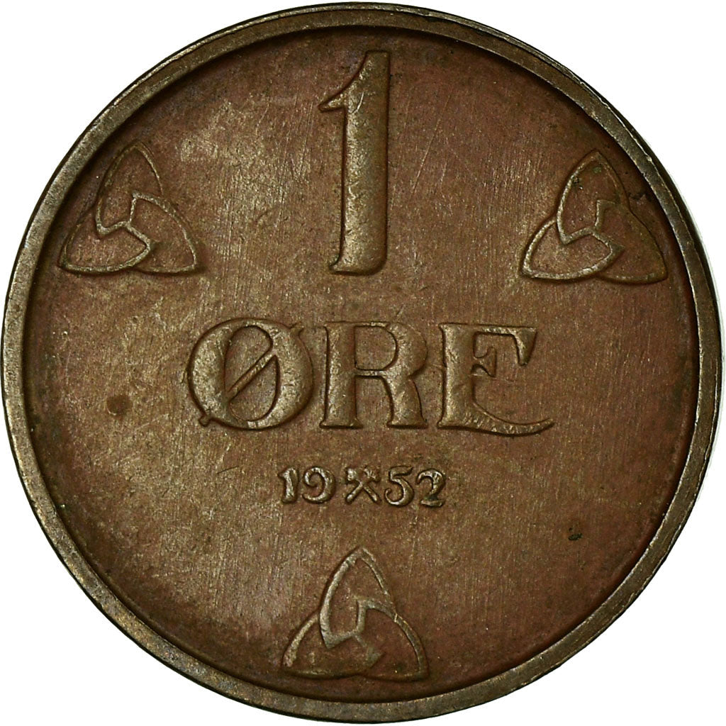 Norway 1 Øre - Haakon VII Coin KM367 1908 - 1952