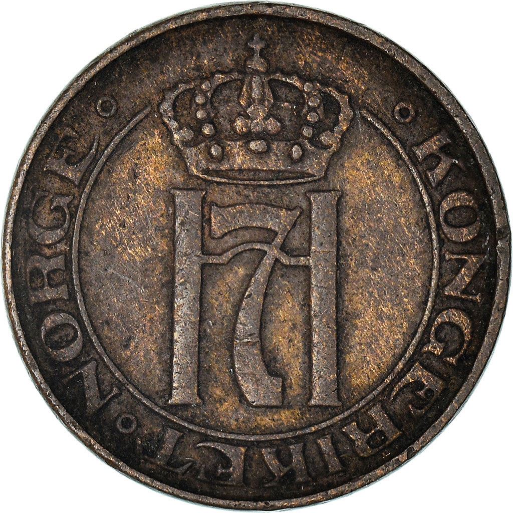 Norway 1 Øre - Haakon VII Coin KM367 1908 - 1952