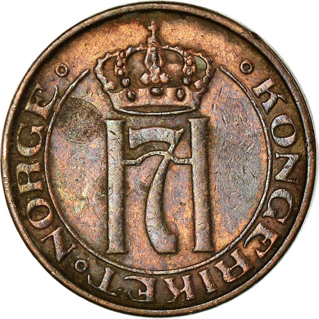 Norway 1 Øre - Haakon VII Coin KM367 1908 - 1952