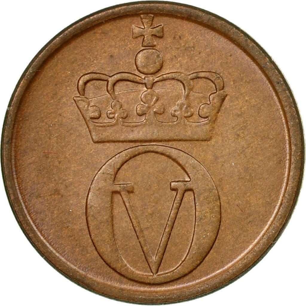 Norway 1 Øre - Olav V Coin KM403 1958 - 1972