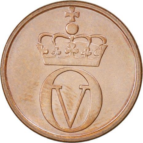 Norway 1 Øre - Olav V Coin KM403 1958 - 1972