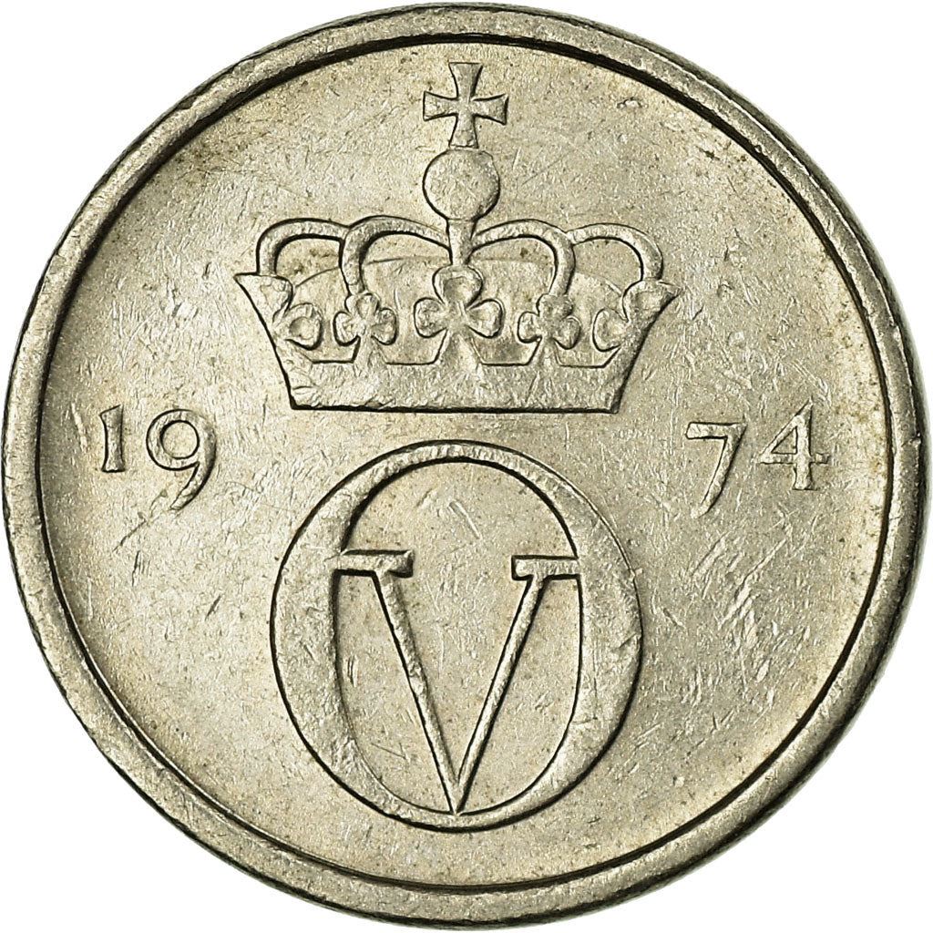 Norway 10 Øre - Olav V Coin KM416 1974 - 1991