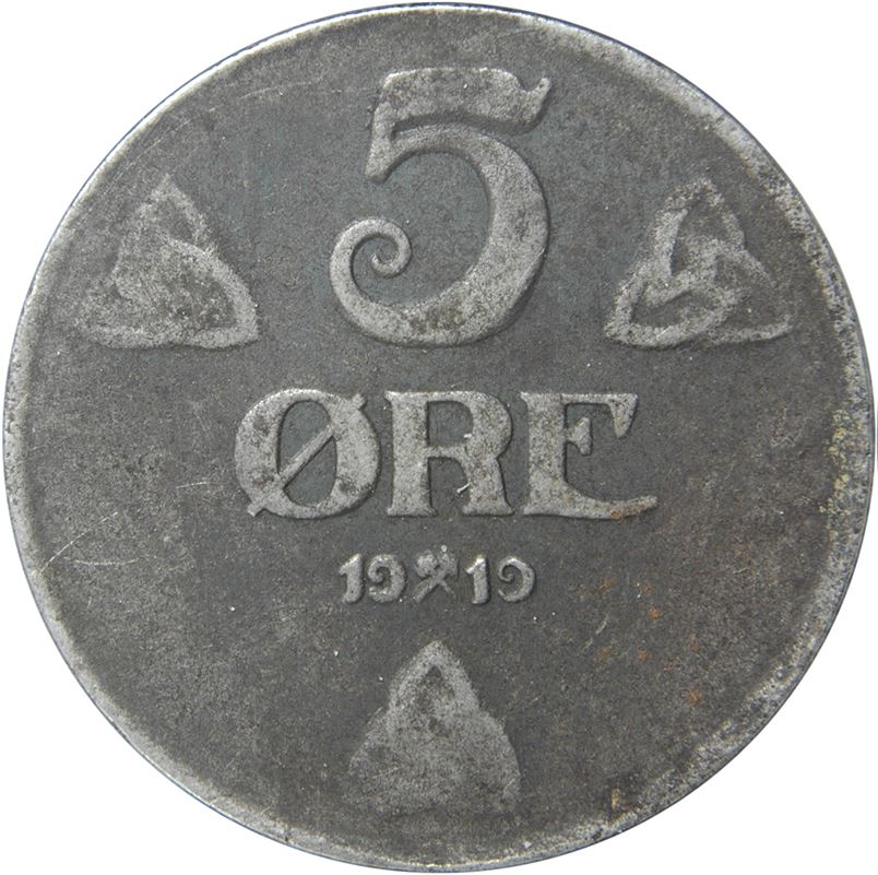 Norway | 5 Ore Coin | Haakon VII | KM368a | 1917 - 1920