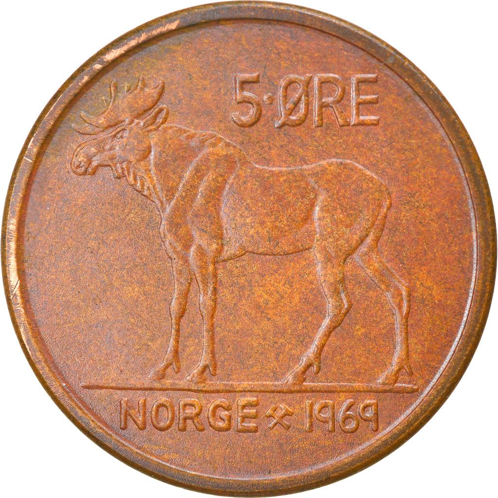 Norway 5 Øre - Olav V Coin KM405 1958 - 1973