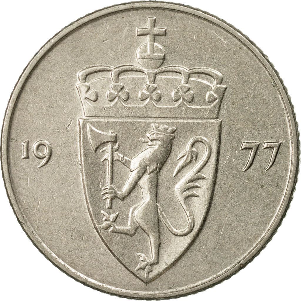 Norway 50 Øre - Olav V Coin KM418 1974 - 1996