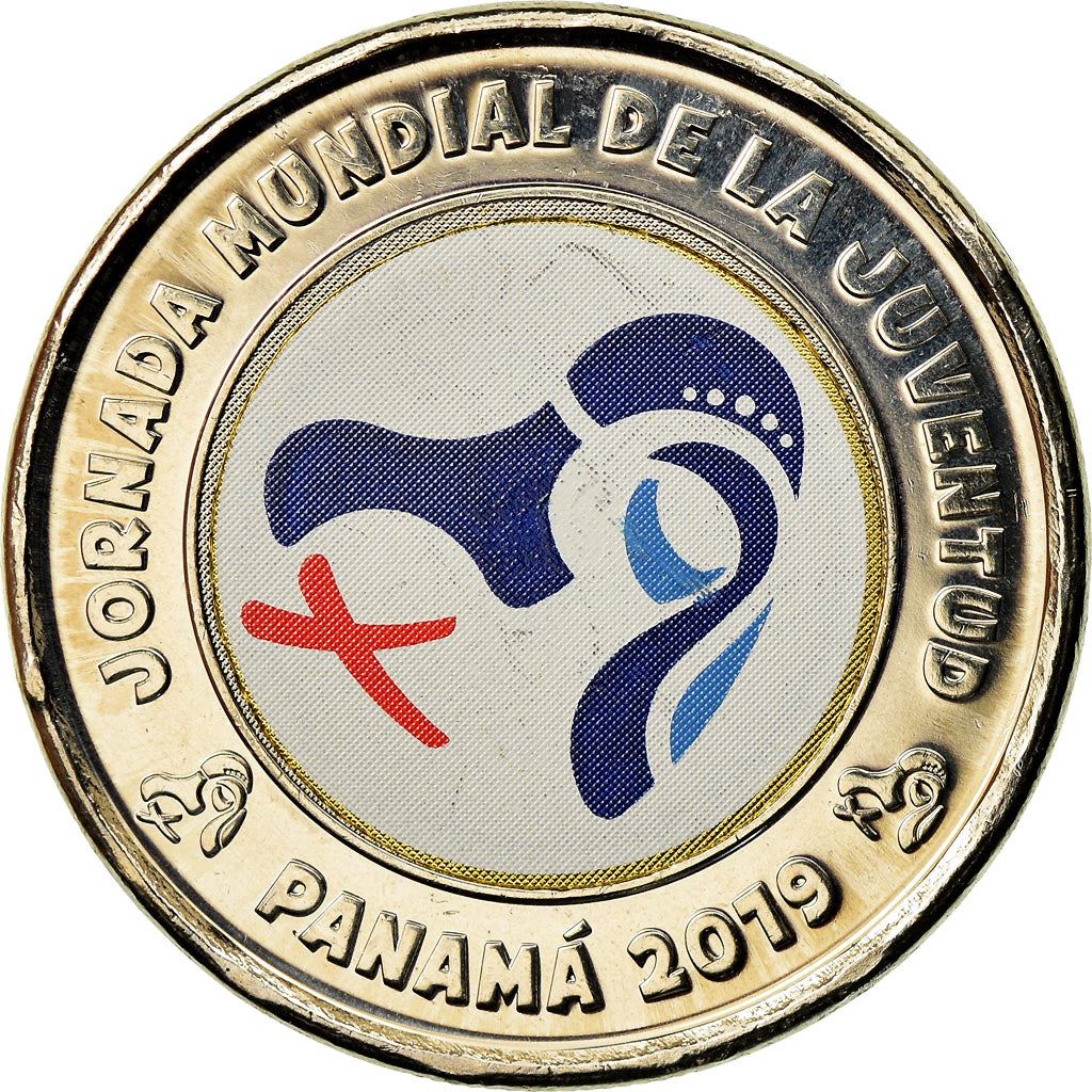 Panama | 1 Balboa Coin | Colored | World Youth Day | Km:169 | 2019