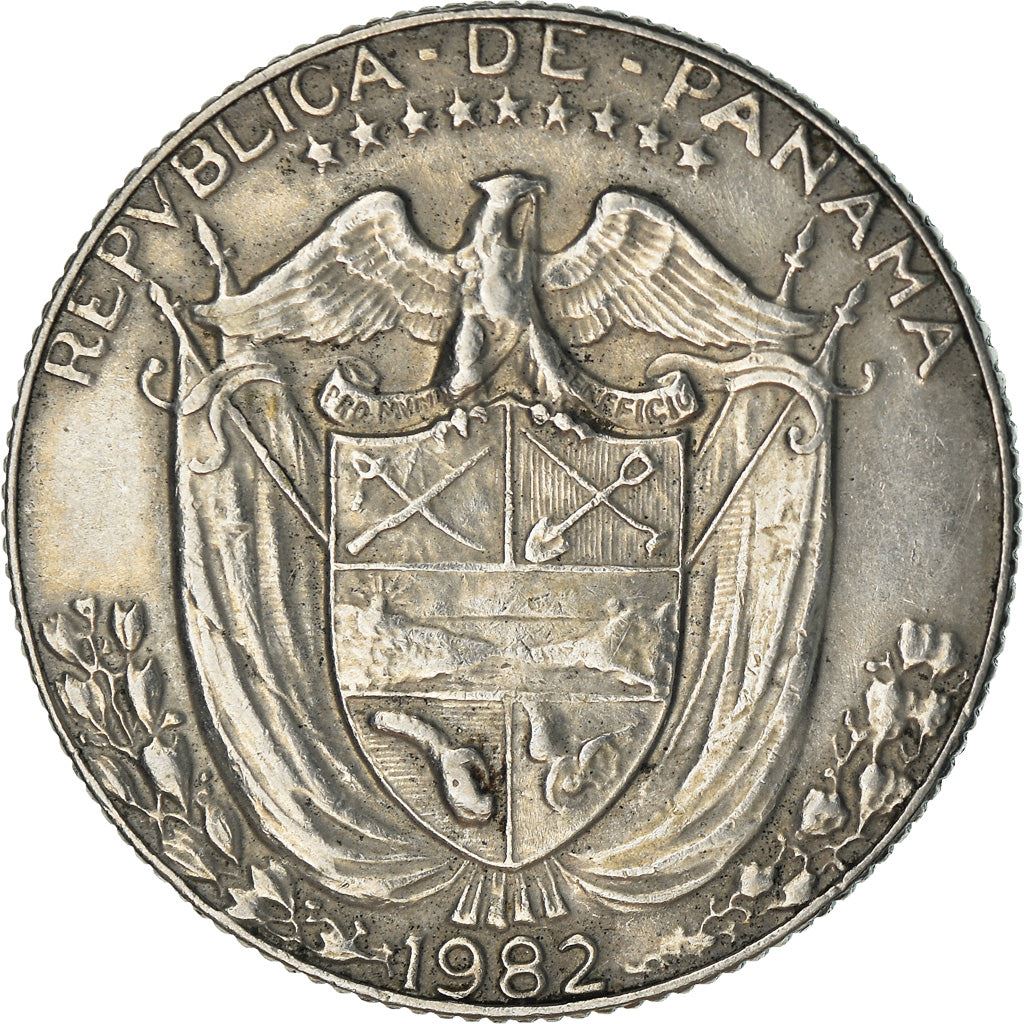 Panama 1/4 Balboa Coin | Vasco Nunez de Balboa | KM11.2a | 1966 - 1993