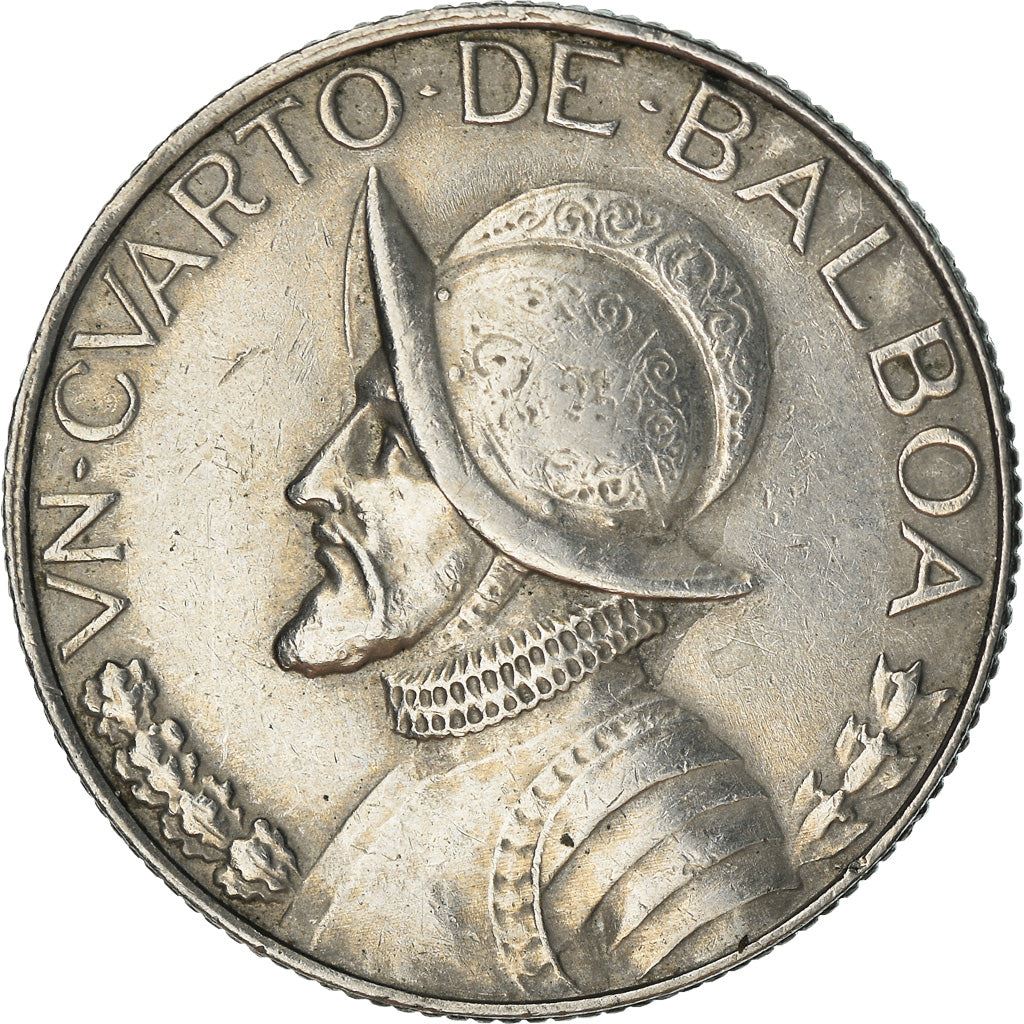 Panama 1/4 Balboa Coin | Vasco Nunez de Balboa | KM11.2a | 1966 - 1993