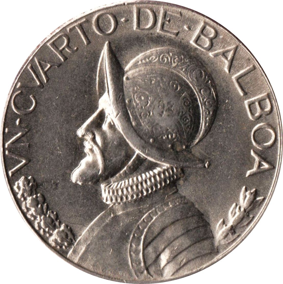 Panama 1/4 Balboa Coin | Vasco Nunez de Balboa | KM11.2a | 1966 - 1993